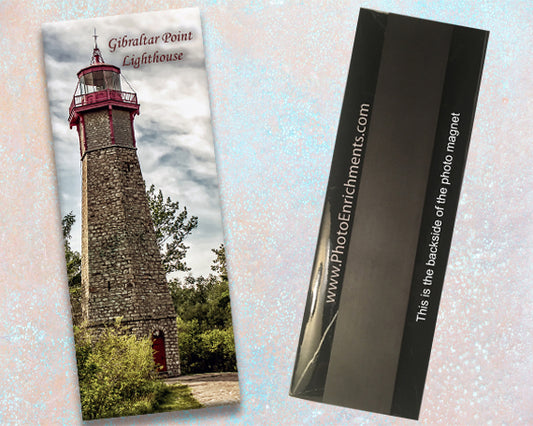 2"x5" handmade color fridge magnet Gibraltar Point lighthouse Toronto Canada