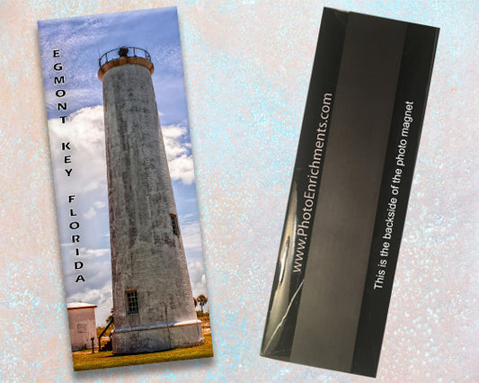 2"x5 handmade color lighthouse fridge magnet of Egmont Key Florida lighthouse
