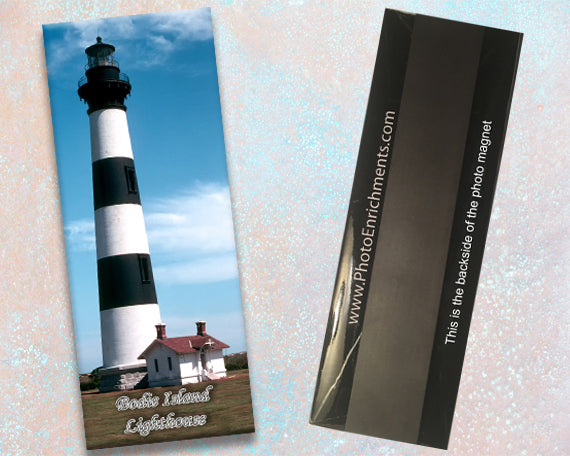 2"x5" handmade Bodie Island lighthouse North Carolina fridge magnet