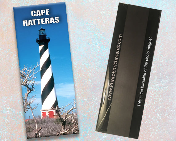 2"x5" handmade color lighthouse fridge magnet Cape Hatteras North Carolina lighthouse