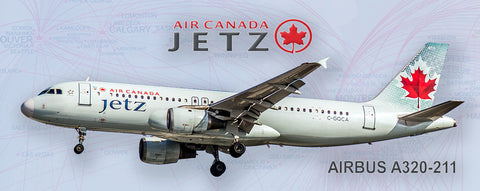 Air Canada Jetz Airlines Airbus A320 Fridge Magnet (PMT1504)