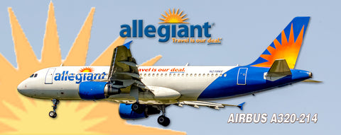 Allegiant Airlines Airbus A320-214 Fridge Magnet (PMT1508)