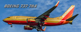 Southwest Airlines Retro Colors Boeing 737-7H4 Fridge Magnet (PMT1545)