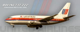United Airlines Boeing 737-222 1974 Color Fridge Magnet (PMT1619)