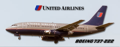 United Airlines Boeing 737-222 Grey Top Fridge Magnet (PMT1620)