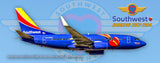 Southwest Airlines Boeing 737 Triple Crown Colors Fridge Magnet (PMT1629)