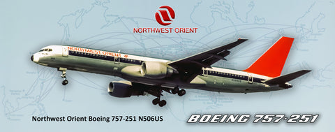 Northwest Orient Airlines Boeing 757-251 Fridge Magnet (PMT1631)