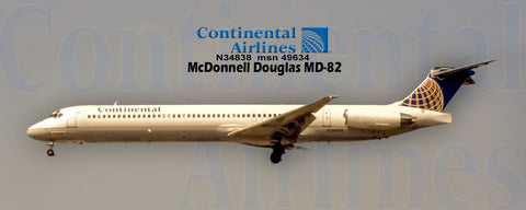 Continental Airlines MD-82 Fridge Magnet (PMT1648)