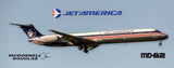 Jet America Airlines MD-82 Fridge Magnet (PMT1649)