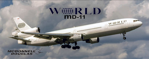 World Airlines MD-11 Fridge Magnet (PMT1675)