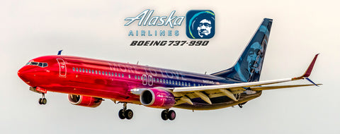 Alaska Airline Boeing 737-990 More to Love Fridge Magnet (PMT1701)