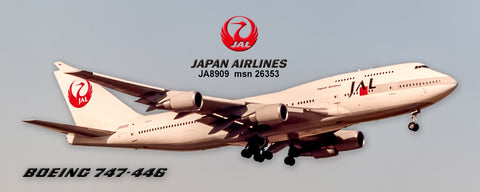 Japan Airlines Boeing 747-446 Fridge Magnet (PMT1718)