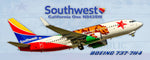 Southwest Airlines Boeing 737-7H4 California One Colors Fridge Magnet (PMT1720)