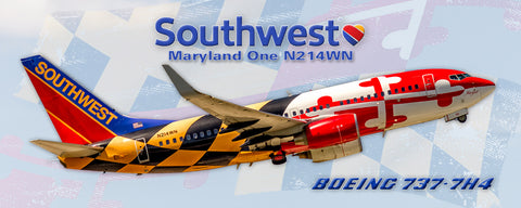 Southwest Airlines Boeing 737-7H4 Maryland One Colors Fridge Magnet (PMT1721)