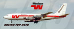 Western Airlines Boeing 720-047B Fridge Magnet (PMT1722)