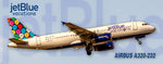 JetBlue Airways A320 Vacations Colors Fridge Magnet (PMT1727)