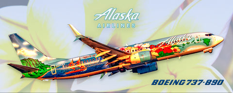 Alaska Airlines Boeing 737-890 Fridge Magnet (PMT1775)