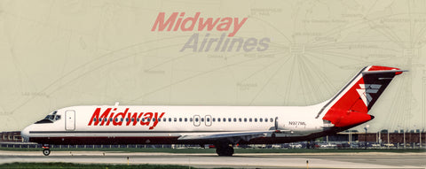Midway Airlines Douglas DC-9-31 Fridge Magnet (PMT1792)
