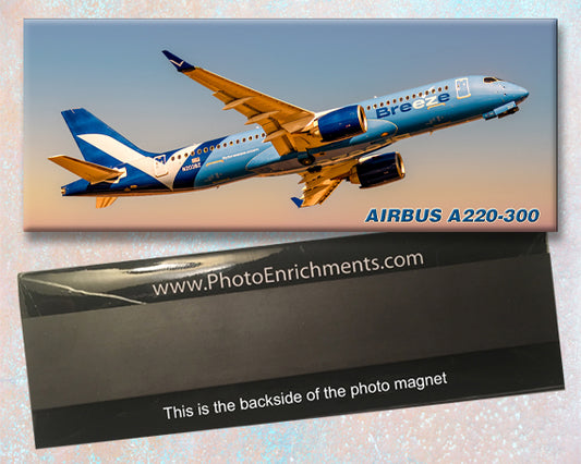 Breeze Airways Airbus A220-300 Fridge Magnet (PMT1793)