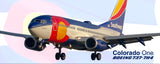 Southwest Airlines Colorado One Colors Handmade 2" x 5" Fridge Magnet (PMT1799)