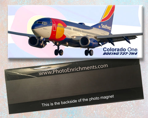 Southwest Airlines Colorado One Colors Handmade 2" x 5" Fridge Magnet (PMT1799)