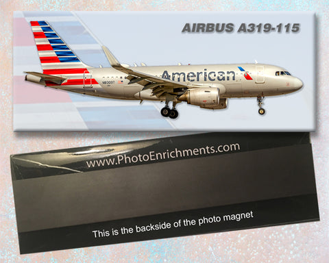 American Airlines Airbus A319-115 Fridge Magnet (PMT1801)