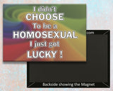 I Didn't Choose To Be a Homosexual Handmade 3.25" x 2.25" Fridge Magnet (PMT9016)