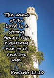 Proverbs 18:10 Watch Tower Fridge Magnet (PMT9101)