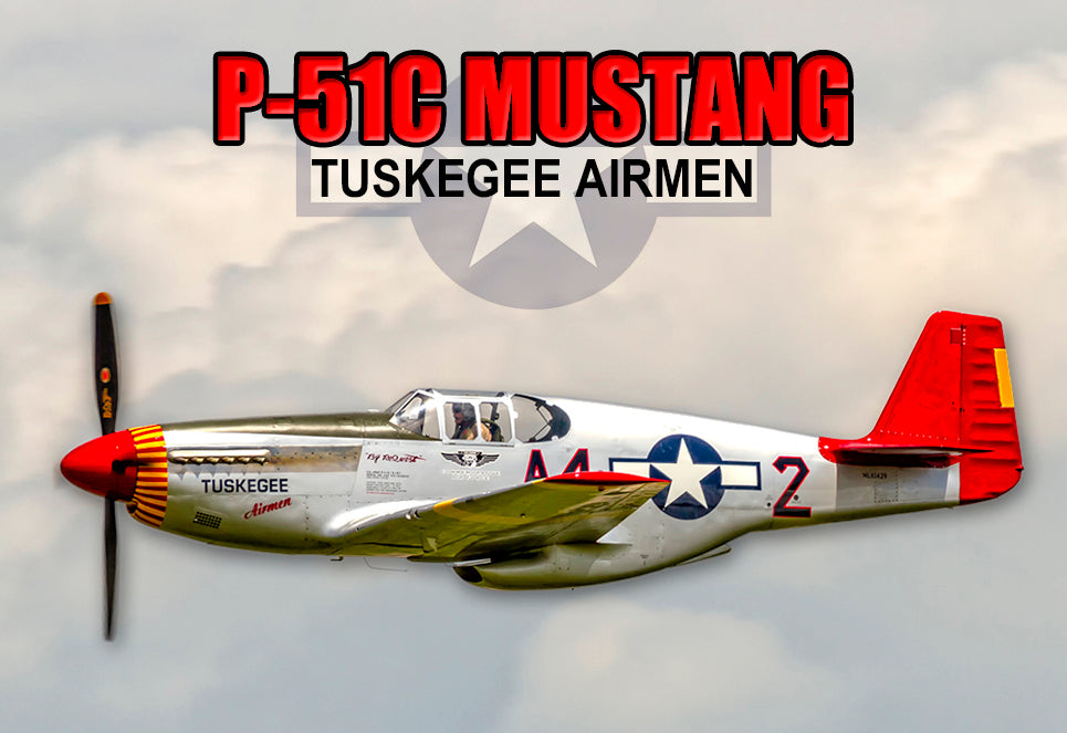 2.25"x3.25" handmade fridge magnet P-51C Mustang Tuskegee airmen military aircraft