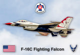 US Thunderbird F-16C Fridge Magnet (PMW12021)