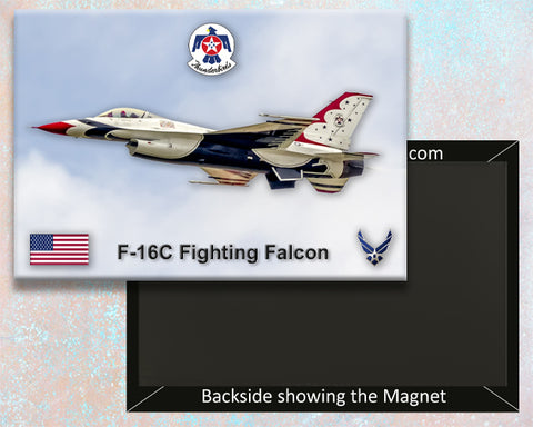 US Thunderbird F-16C Fridge Magnet (PMW12021)