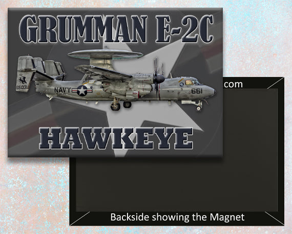 2.25"x3.25" handmade fridge magnet US Navy Grumman E-2C Hawkeye  military aircraft